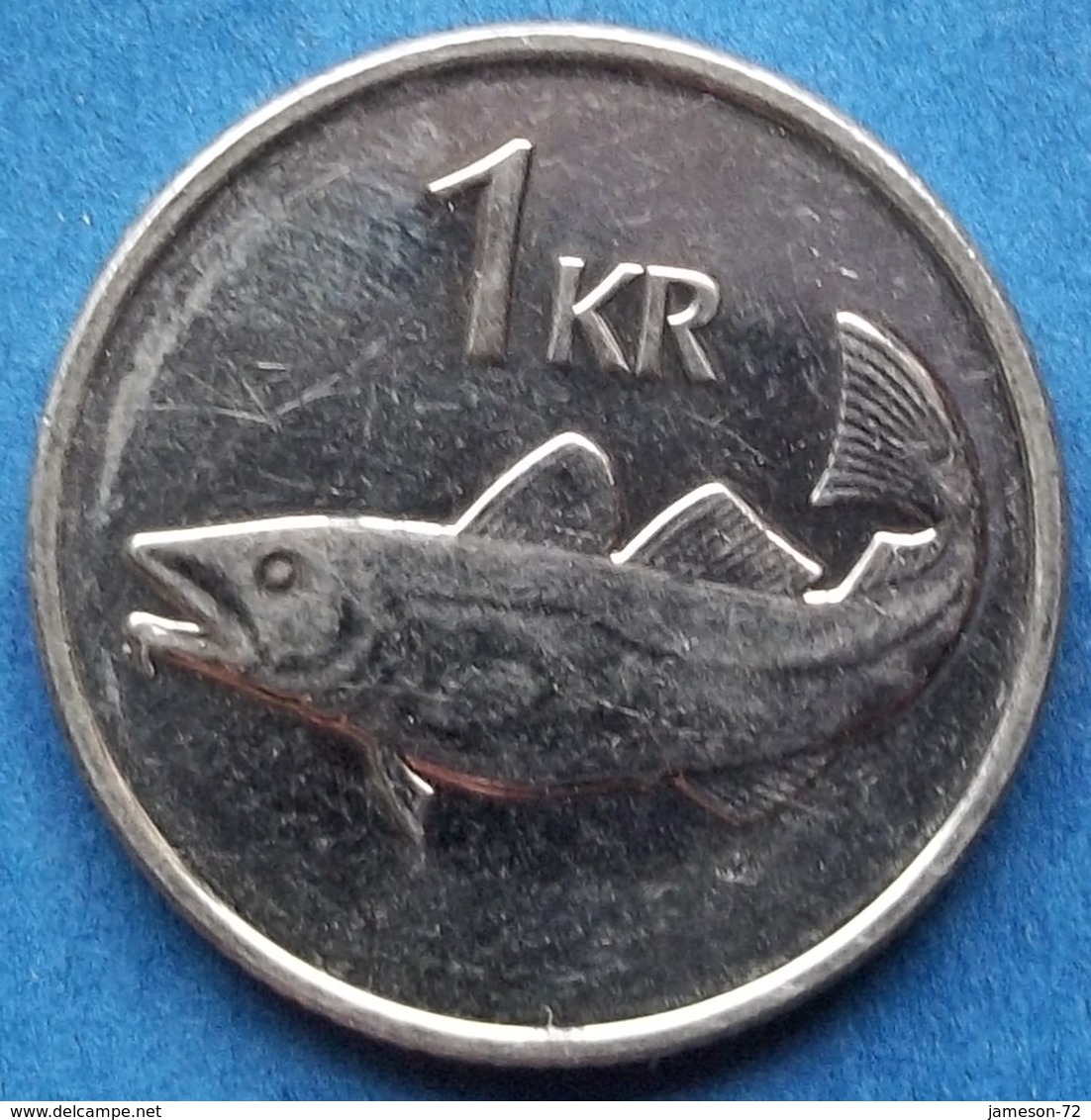 ICELAND - 1 Krona 2011 "cod" KM# 27a Republic (1944) - Edelweiss Coins - Islande