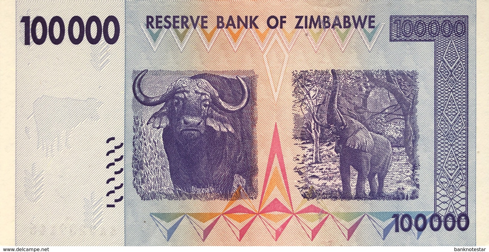 Zimbabwe 100.000 Dollars, P-75 (2008) - UNC - Zimbabwe