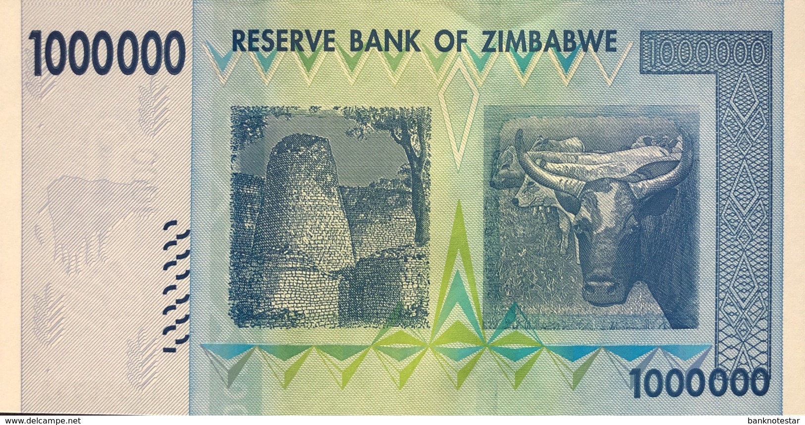 Zimbabwe 1 Million Dollars, P-77 (2008) - UNC - Simbabwe