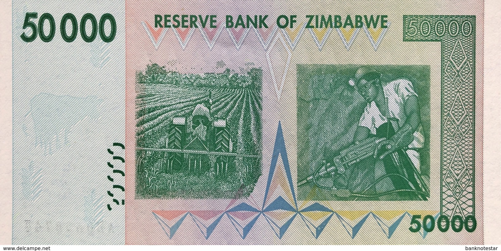 Zimbabwe 50.000 Dollars, P-74 (2008) - UNC - Zimbabwe