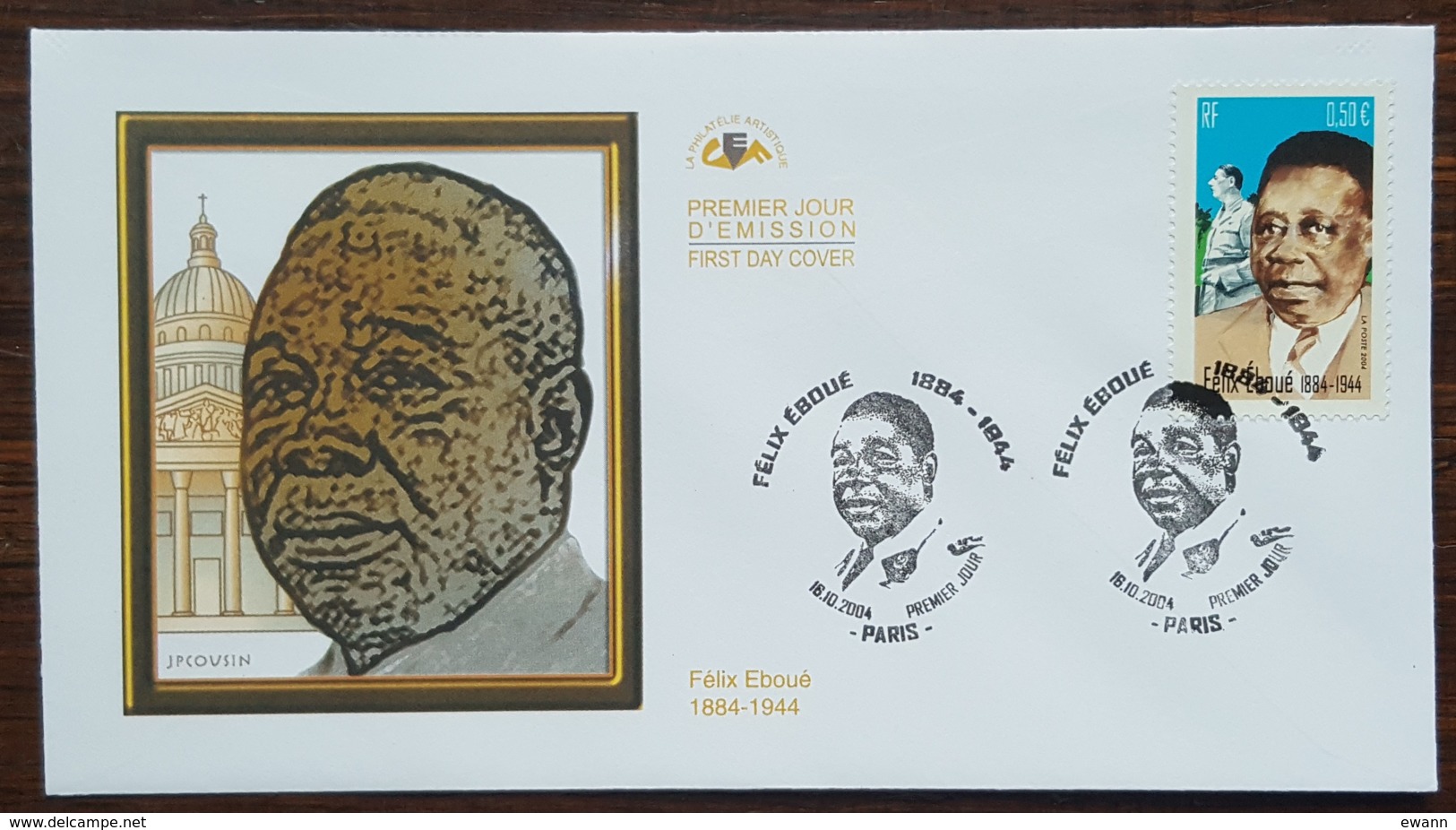 FDC 2004 - YT N°3714 - FELIX EBOUE - PARIS - 2000-2009