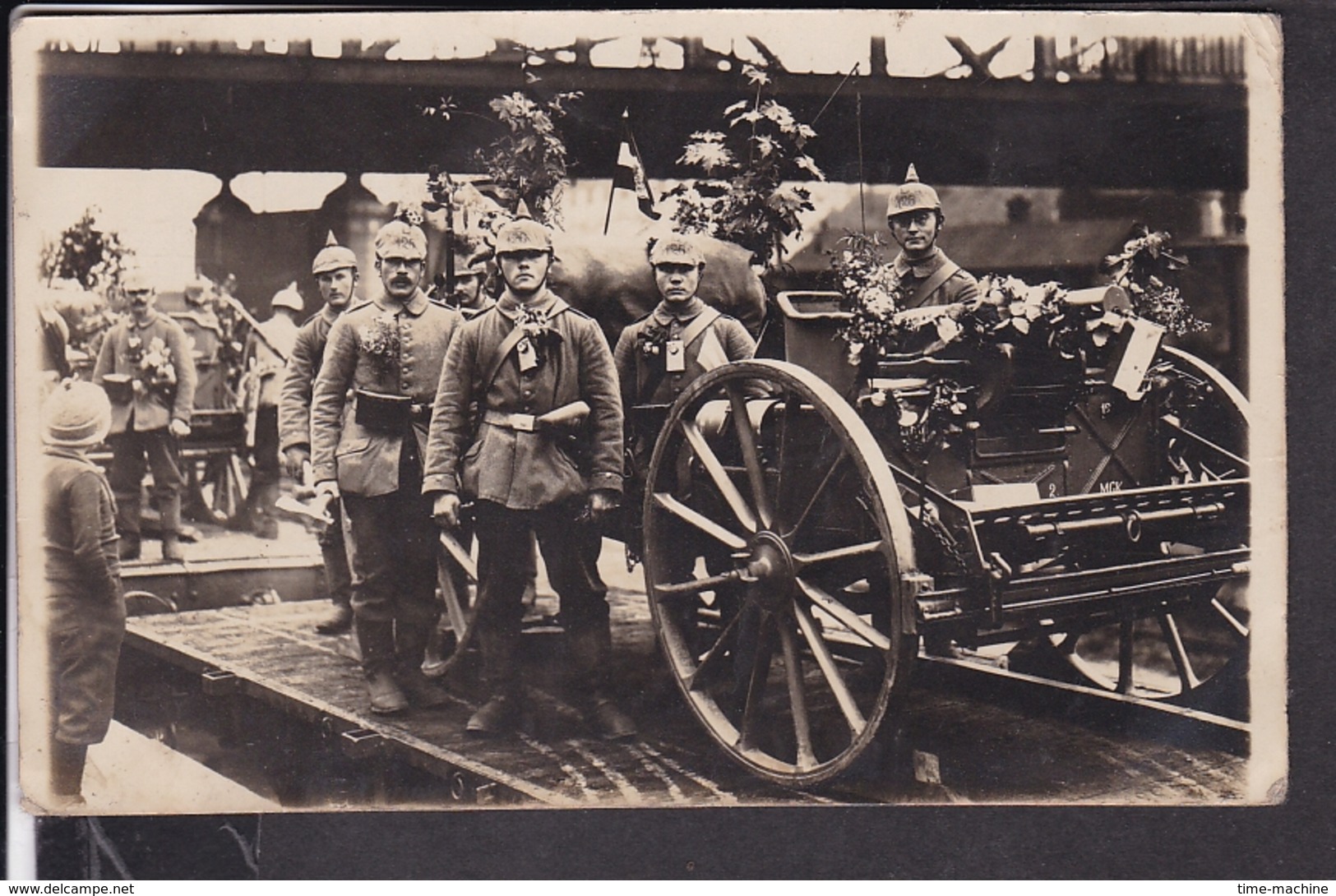 Foto Soldaten Maschinengewehr , Württ.Feldpost , Landw.Inf.Regt. 126  Feldpost 1915 - Guerre 1914-18