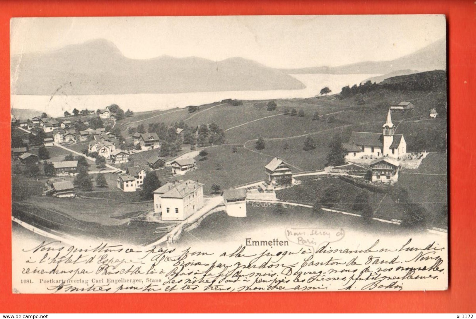 LOM-04 Emmetten Mit See. Gelaufen In 1903. Pionier. - Emmetten