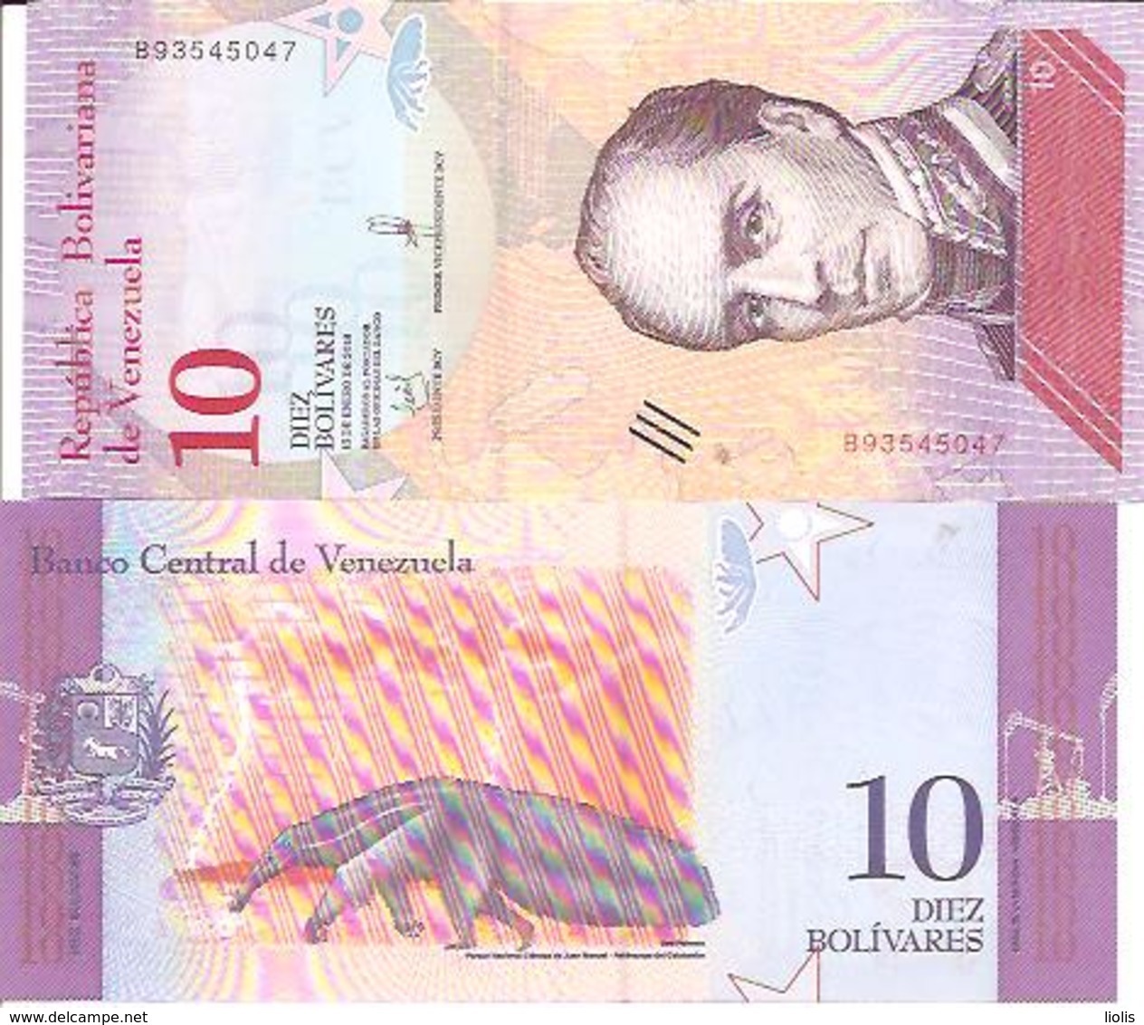 Venezuela  New   10 Bolivares  15.1. 2018  UNC - Venezuela