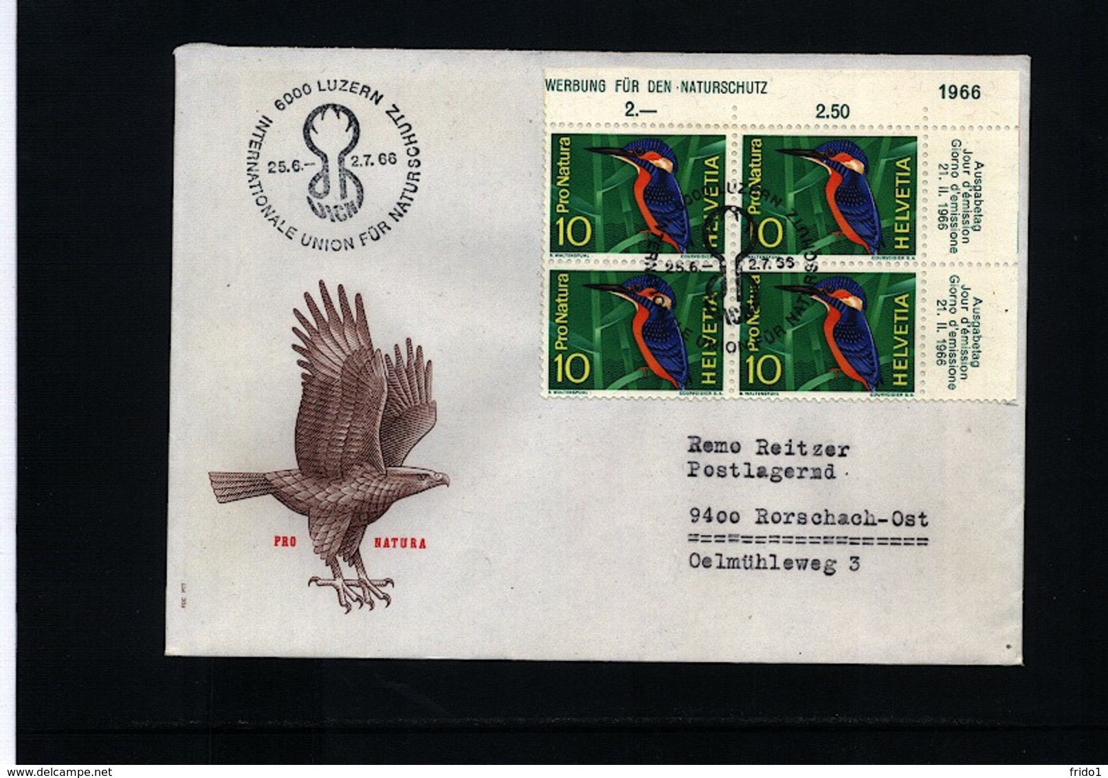 Switzerland / Schweiz 1966 Nature Protection Interesting Cover - Environment & Climate Protection