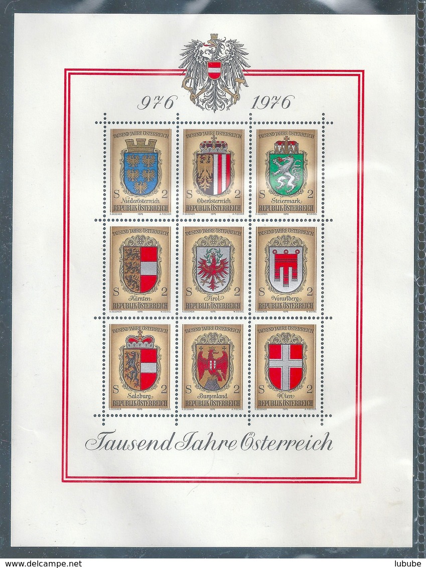 Blockausgabe  "1000 Jahre Oesterreich"            1976 - Nuovi