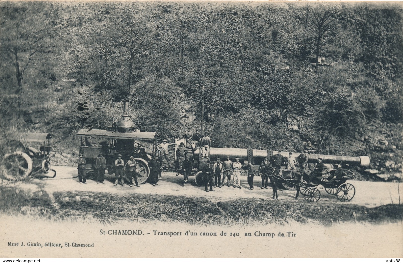 N68 - 42  SAINT-CHAMOND - Loire - Transport D'un Canon De 240 Au Champ De Tir - Saint Chamond