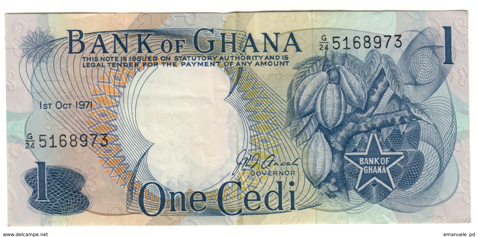 Ghana 1 Cedi 01/10/1971 - Ghana