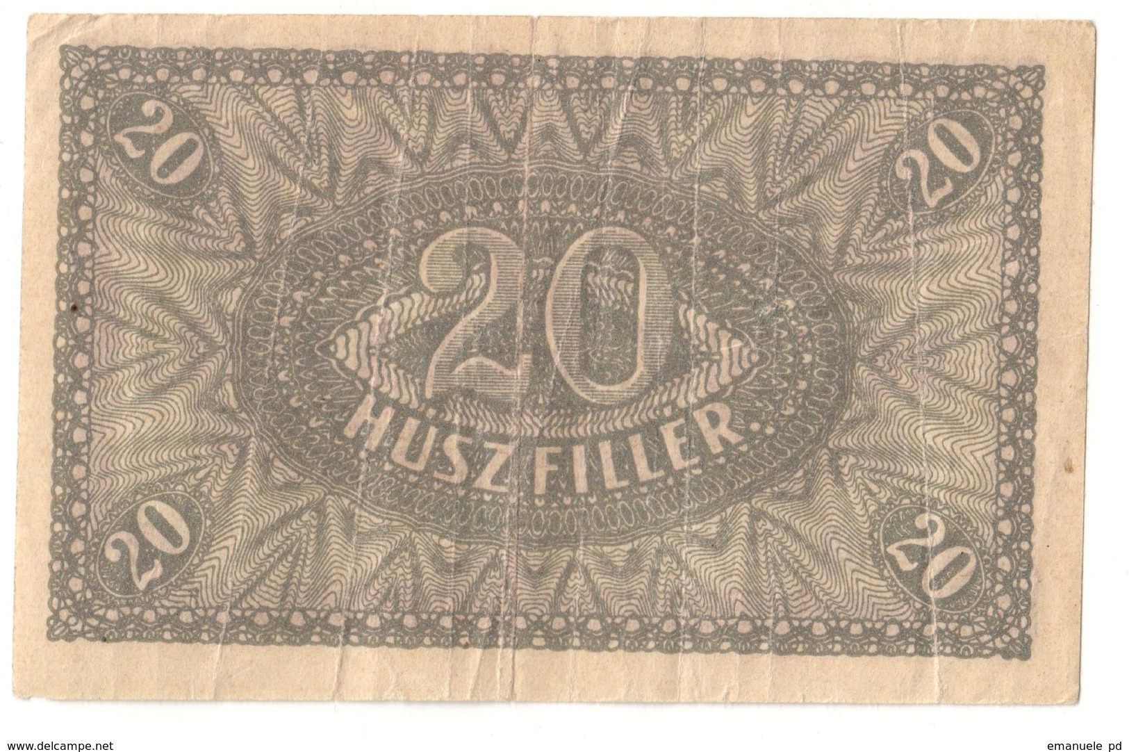 Hungary 20 Filler 02/10/1920 - Ungheria