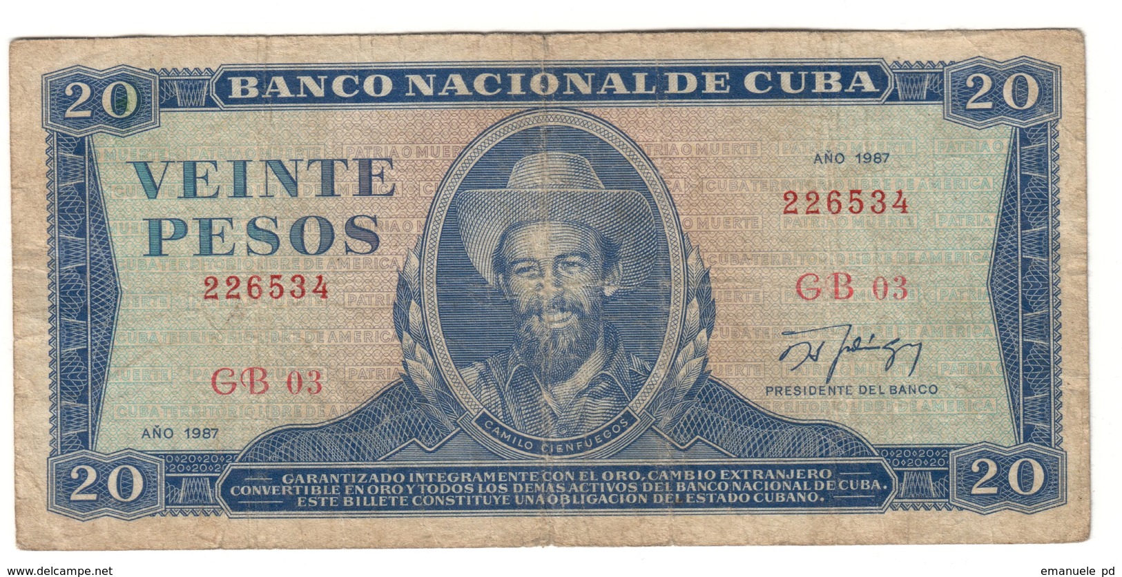 Kuba 20 Pesos 1987 - Cuba