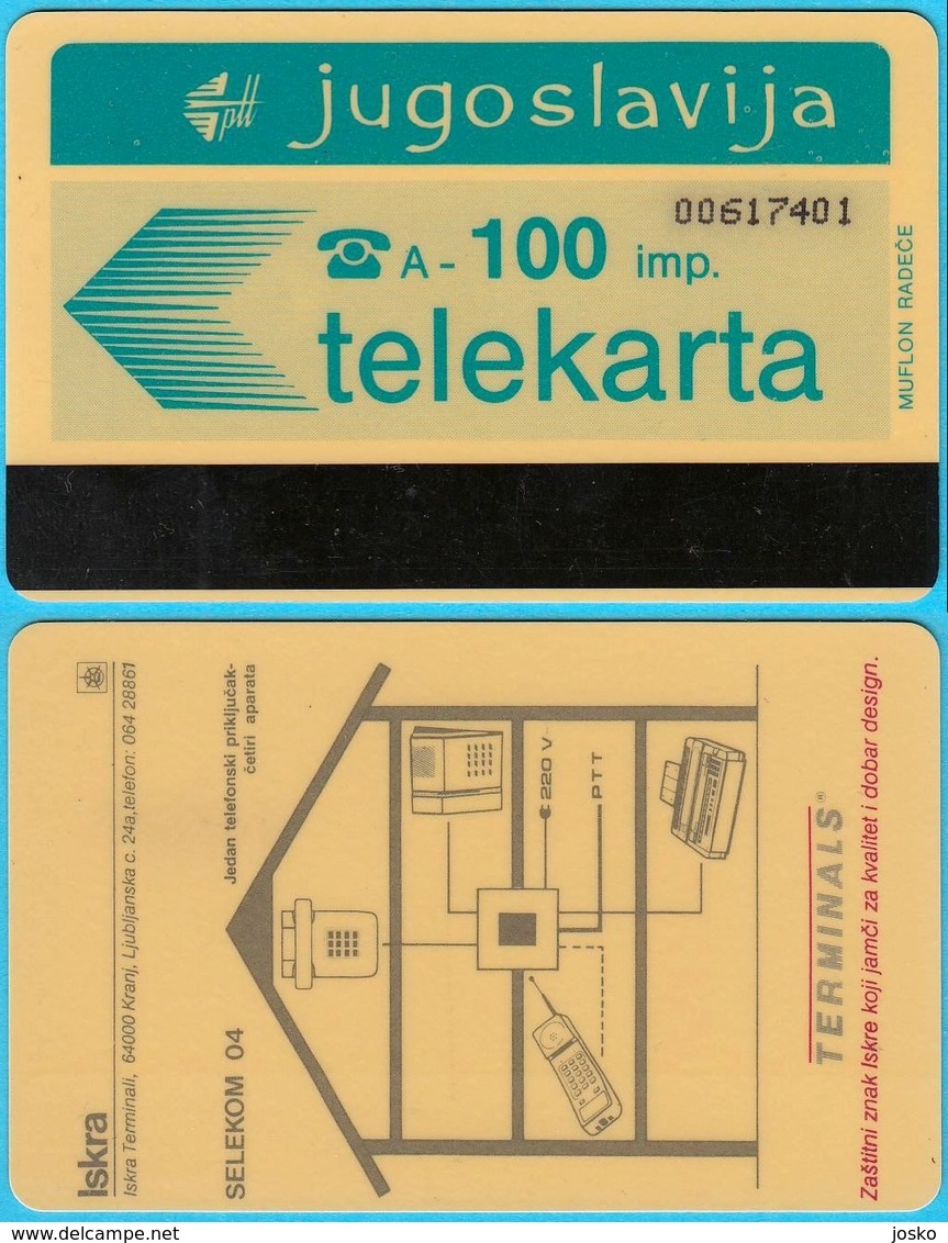 YUGOSLAVIA - 100. UNITS #3 ... Old & Rare Magnetic Card Autelca System * Jugoslavija Jugoslawien Jugoslavia - Jugoslavia