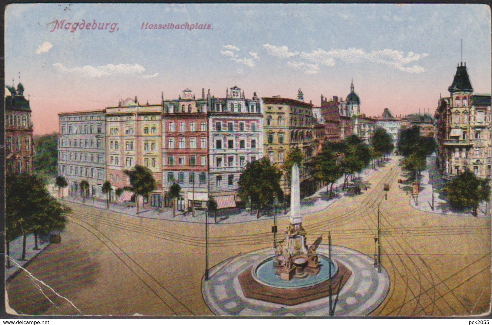 Magdeburg Hasselbachplatz Gelaufen Um1916-18 ( AK 30 ) - Magdeburg