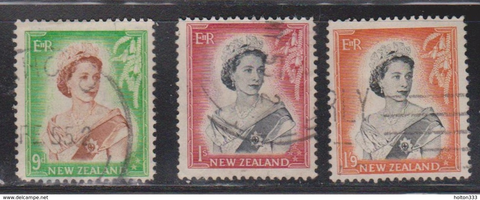 NEW ZEALAND Scott # 296-8 Used - QEII Definitives - Used Stamps