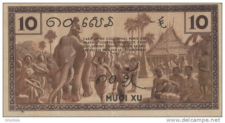 FRENCH INDOCHINA  P. 85c 10 Ps 1939 UNC - Indochina