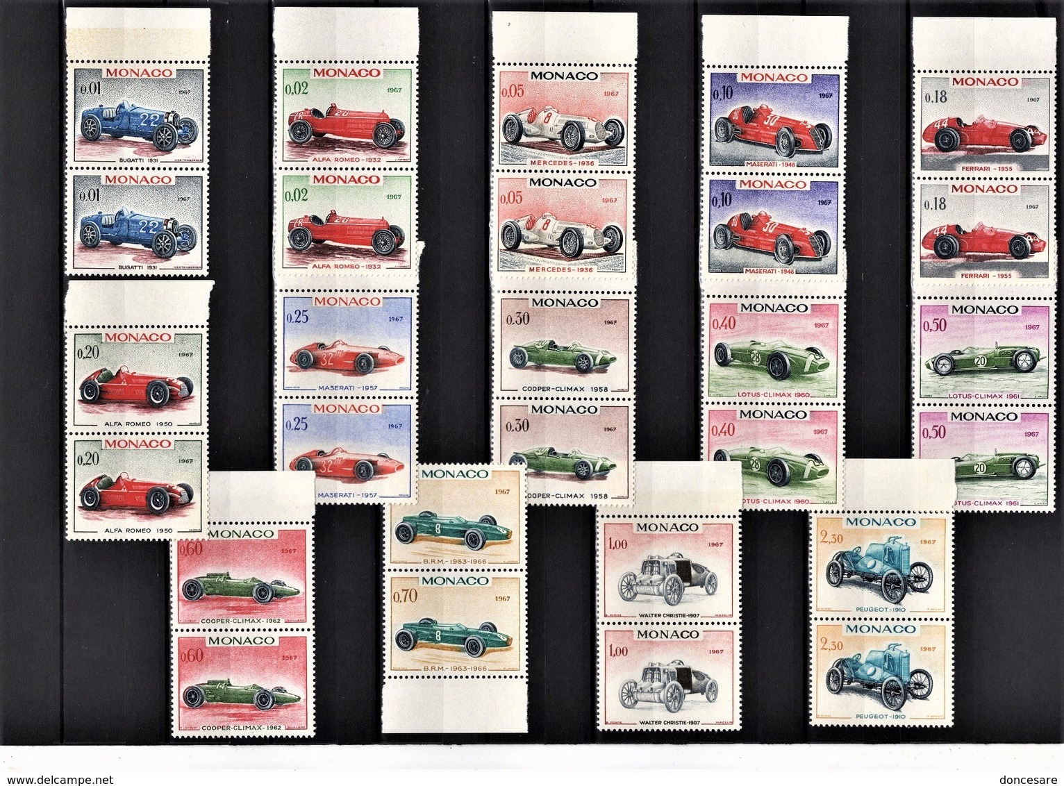 MONACO 1967 - SERIE EN PAIRES N° 708 A 721 - 28 TP NEUFS** - Nuovi