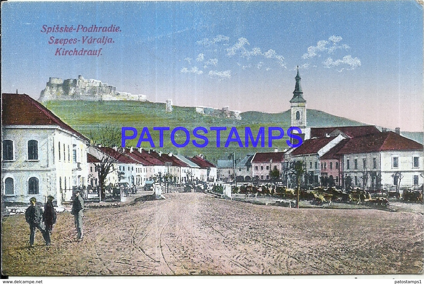 104383 SLOVAKIA SPISSKE VLACHY KIRCHDRAUF VIEW PARTIAL POSTAL POSTCARD - Slovaquie