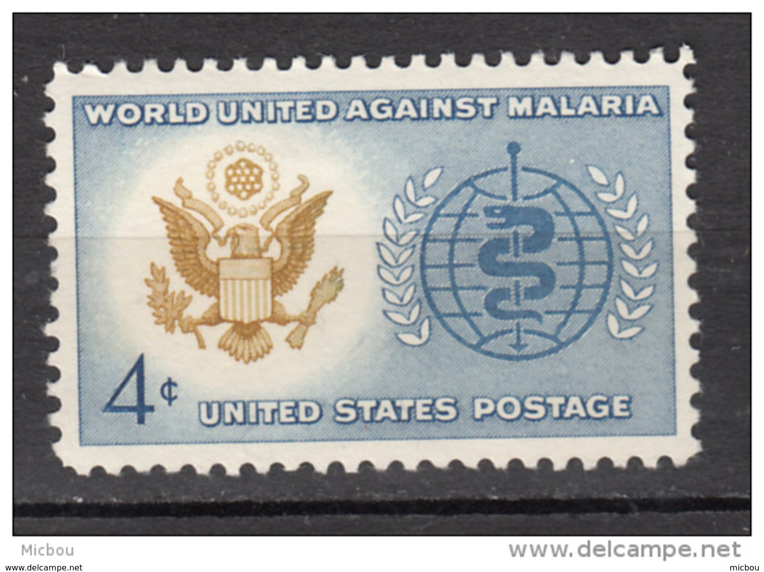 USA, MNH, Malaria, Paludisme, OMS, Aigle, Eagle, Disease, Organisation Mondiale De La Santé, Tir à L'arc, Archery - Maladies