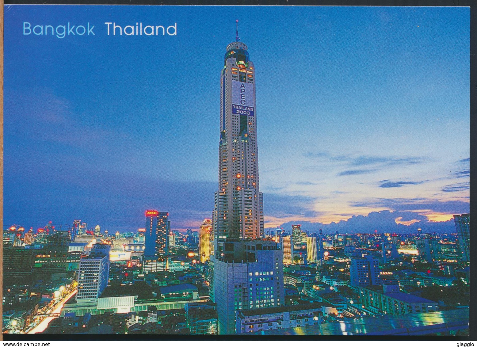 °°° 13023 - THAILAND - HIGHEST SKY BUILDING IN BANGKOK - With Stamps °°° - Tailandia