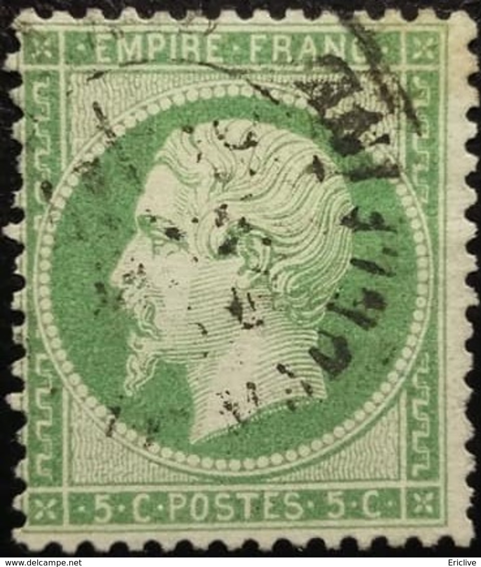 France N°20 Napoléon 5c. Vert. Oblitéré - 1862 Napoleon III
