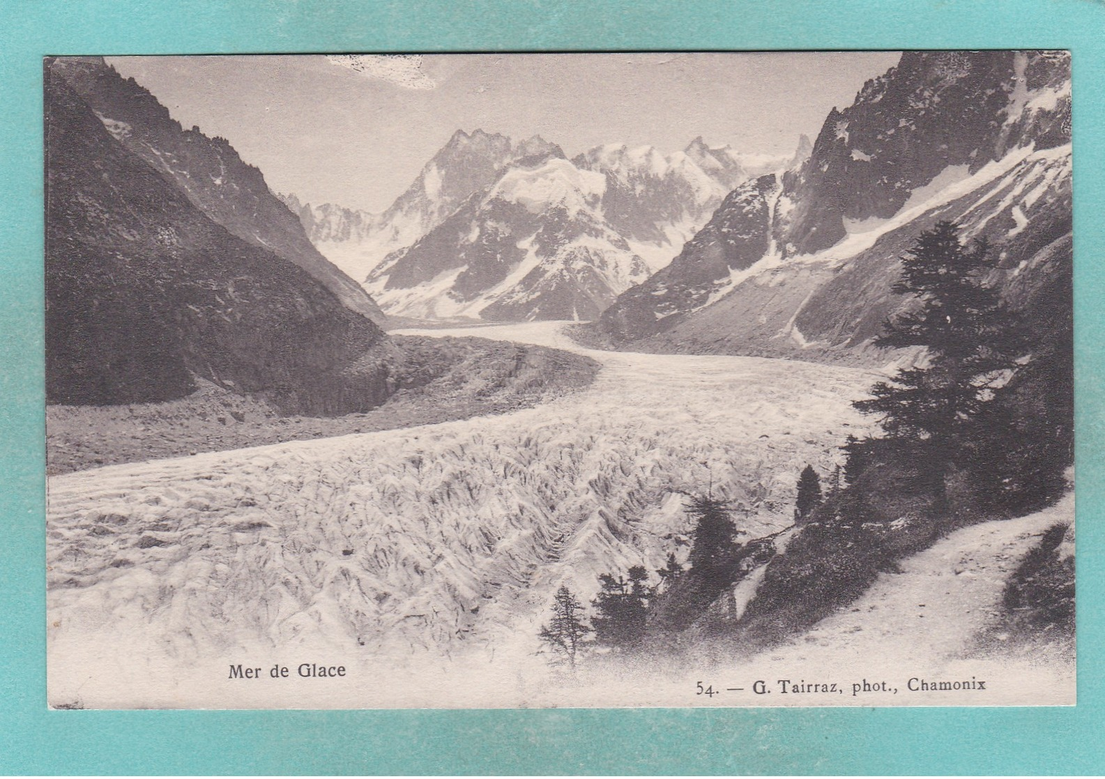 Old Post Card Of Mer De Glace,Chamonix Valley.Mont Blanc Massif,French Alps .France,R85. - Chamonix-Mont-Blanc