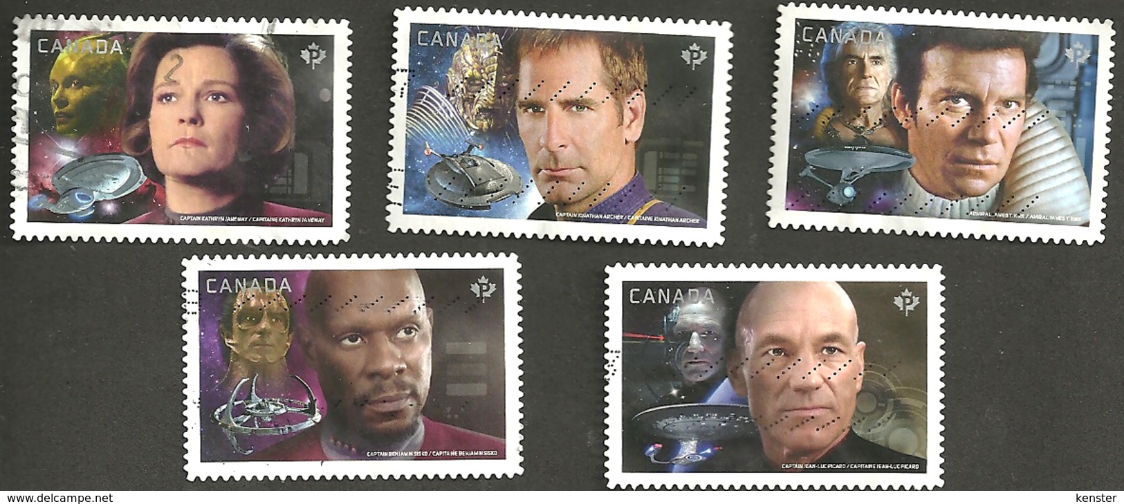 Sc. # 2986-90 Star Trek Set #2 Used 2017 K197 - Oblitérés