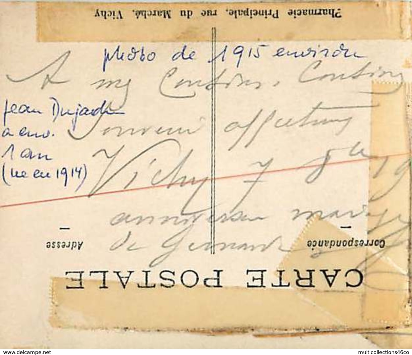 041218 - GENEALOGIE Familles DUJARDIN CAILLET - 1915 Jean DUJARDIN Vers 1 An (né En 1914) Poussette - Genealogía
