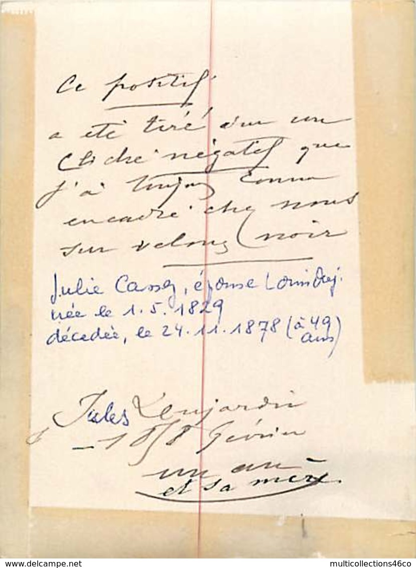 041218 - GENEALOGIE Familles DUJARDIN CAILLET - 1858 Jules DUJARDIN à 1 An Et Sa Mère Julie CASSEZ - Genealogia