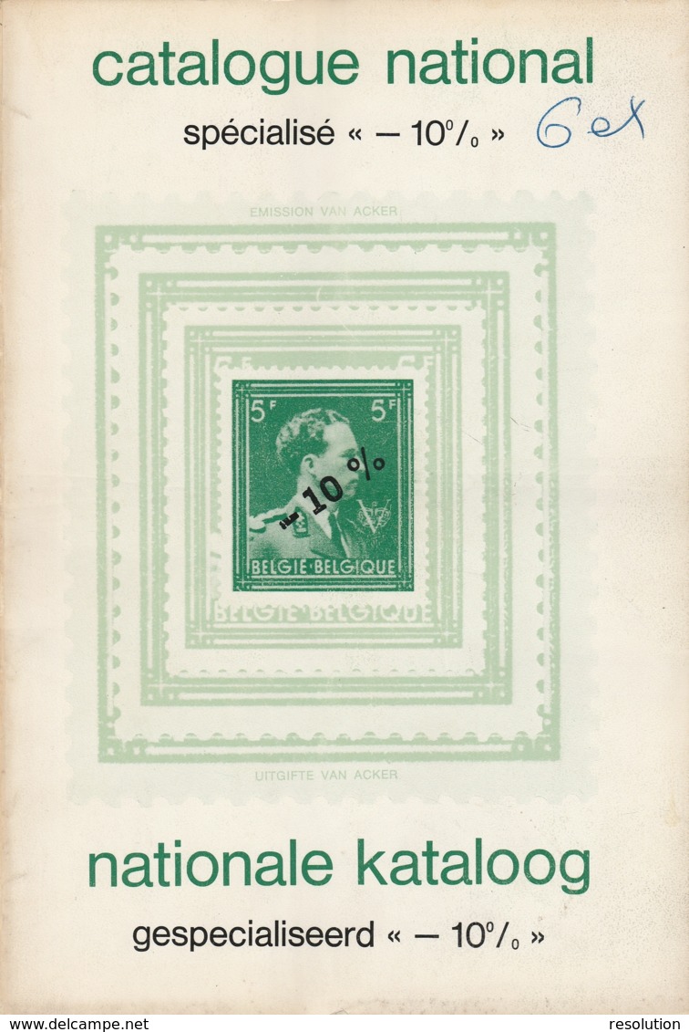 Belgique - Catalogue National Spécialisé "-10%" / Nationale Kataloog Gespecialiseed "-10%" - Gaston M. Blumental 1975 - Philatélie Et Histoire Postale