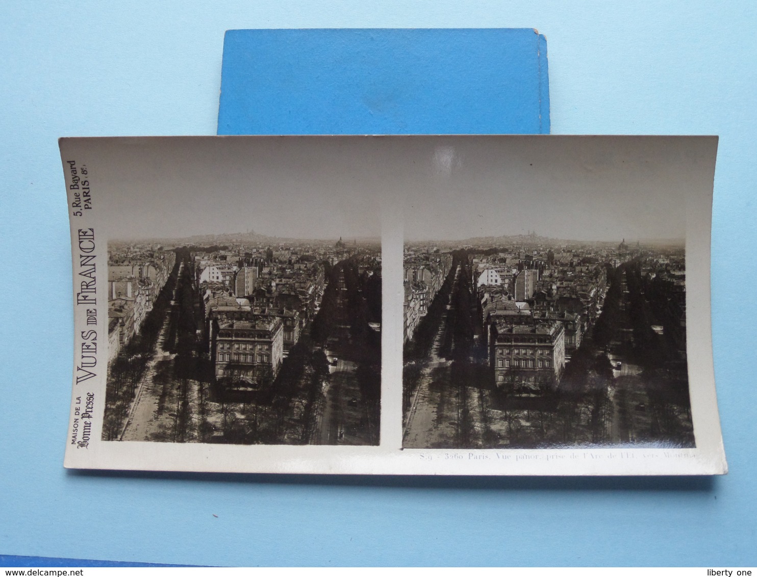 PARIS : Vue Panor, Prise De L'Arc De.....  : S. 9 - 3260 ( Maison De La Bonne Presse VUES De FRANCE ) Stereo Photo ! - Stereoscoop