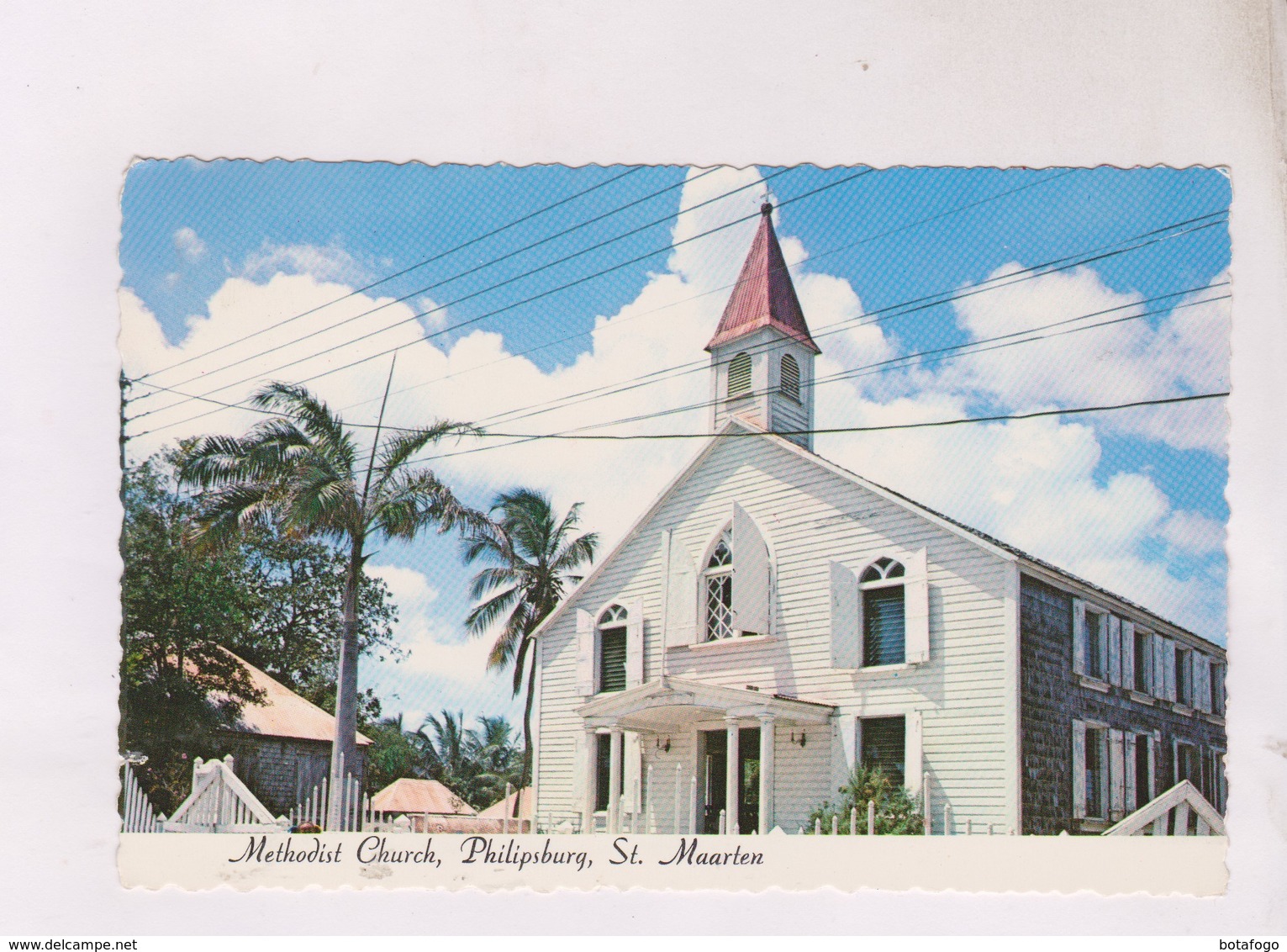 CPM ST MARTIN,METHODIST CHURCH (voir Timbre) - Saint-Martin