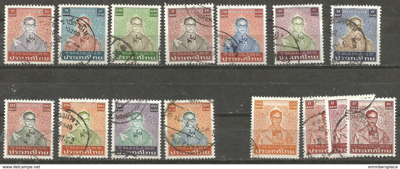 Thailand - 1984-5 King Bhumibol Used   Sc 1081-93 - Thailand