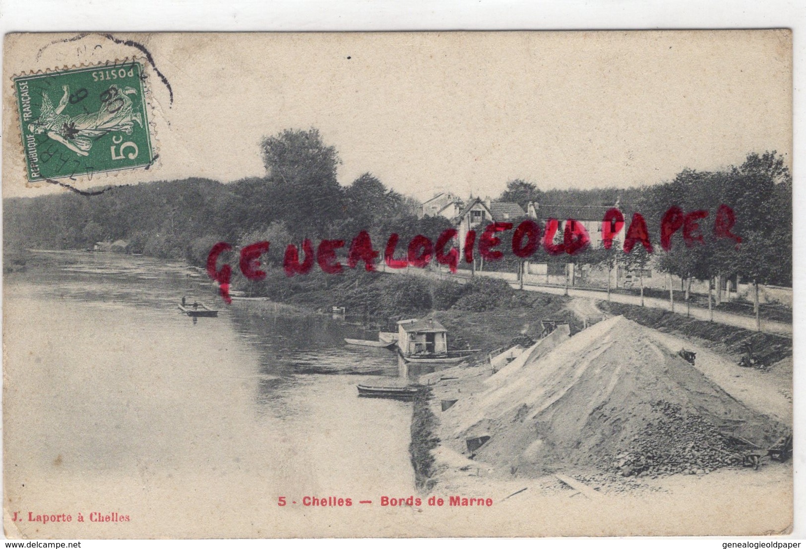 77- CHELLES- BORDS DE MARNE  EDITEUR J. LAPORTE   1909 - Chelles