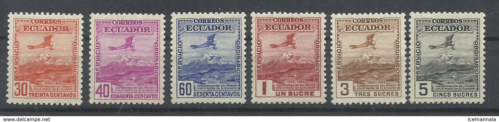 ECUADOR YVERT  486/91  MNH  ** - Ecuador