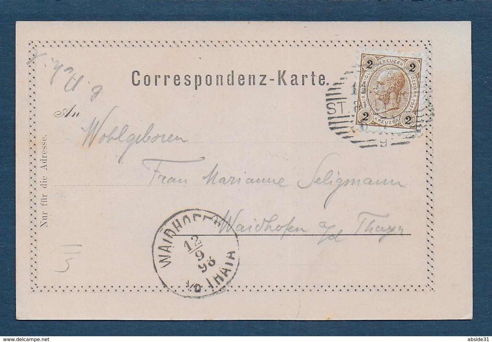 Gruss Aus ST PÖLTEN - 1898 - 2 Scans - St. Pölten