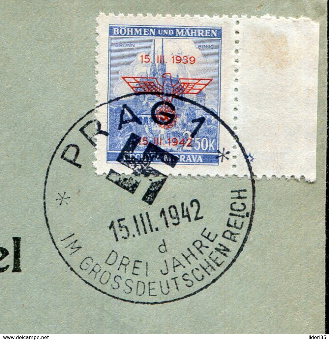 Boehmen Und Maehren / 1942 / Mi. 84 EF Auf Brief SSt. 86d (1/166) - Lettres & Documents