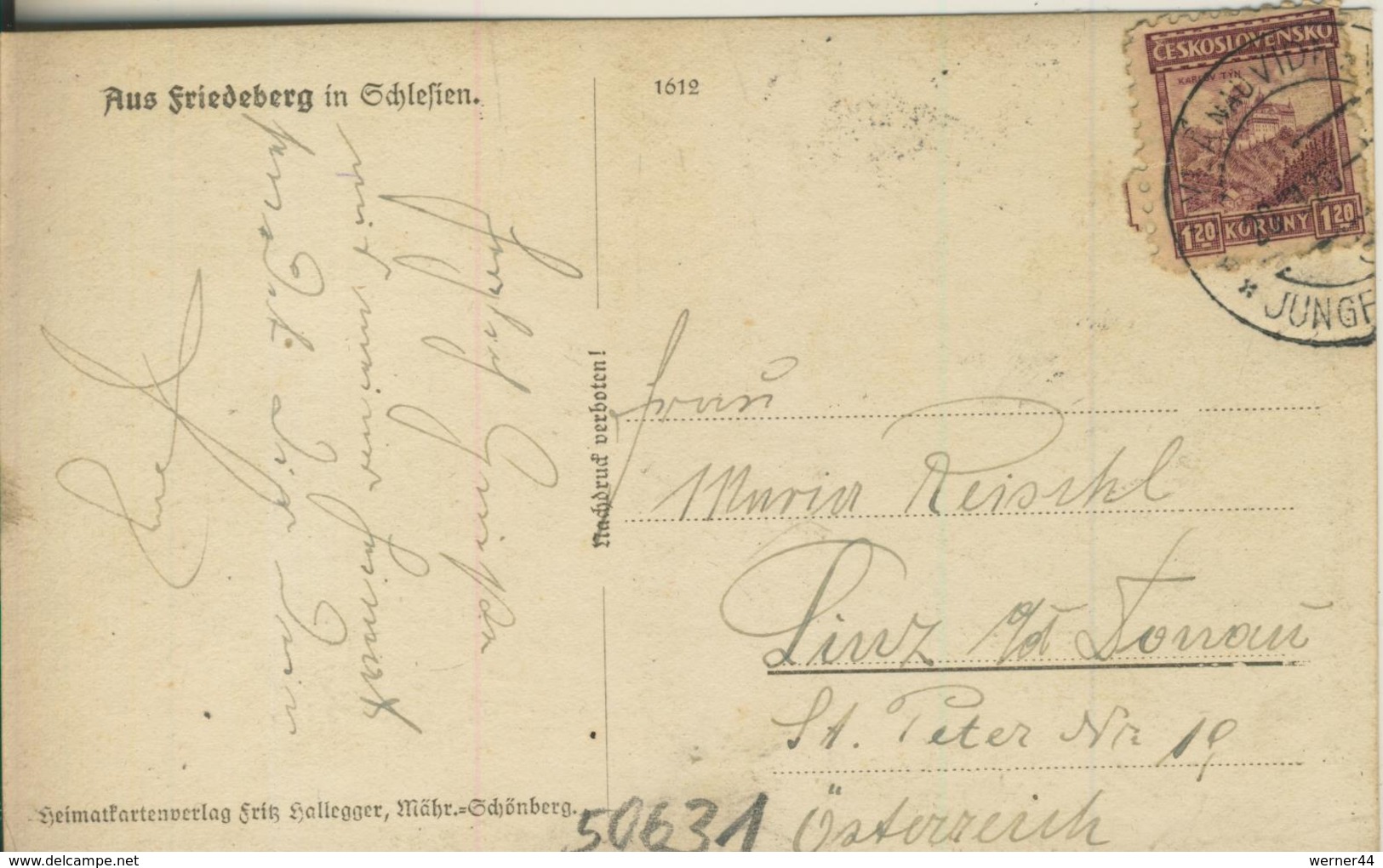 Friedeberg V.1923 Uhrmachergeschäft Und Friseur Josef Adolf Und Denkmal  (50631) - Schlesien