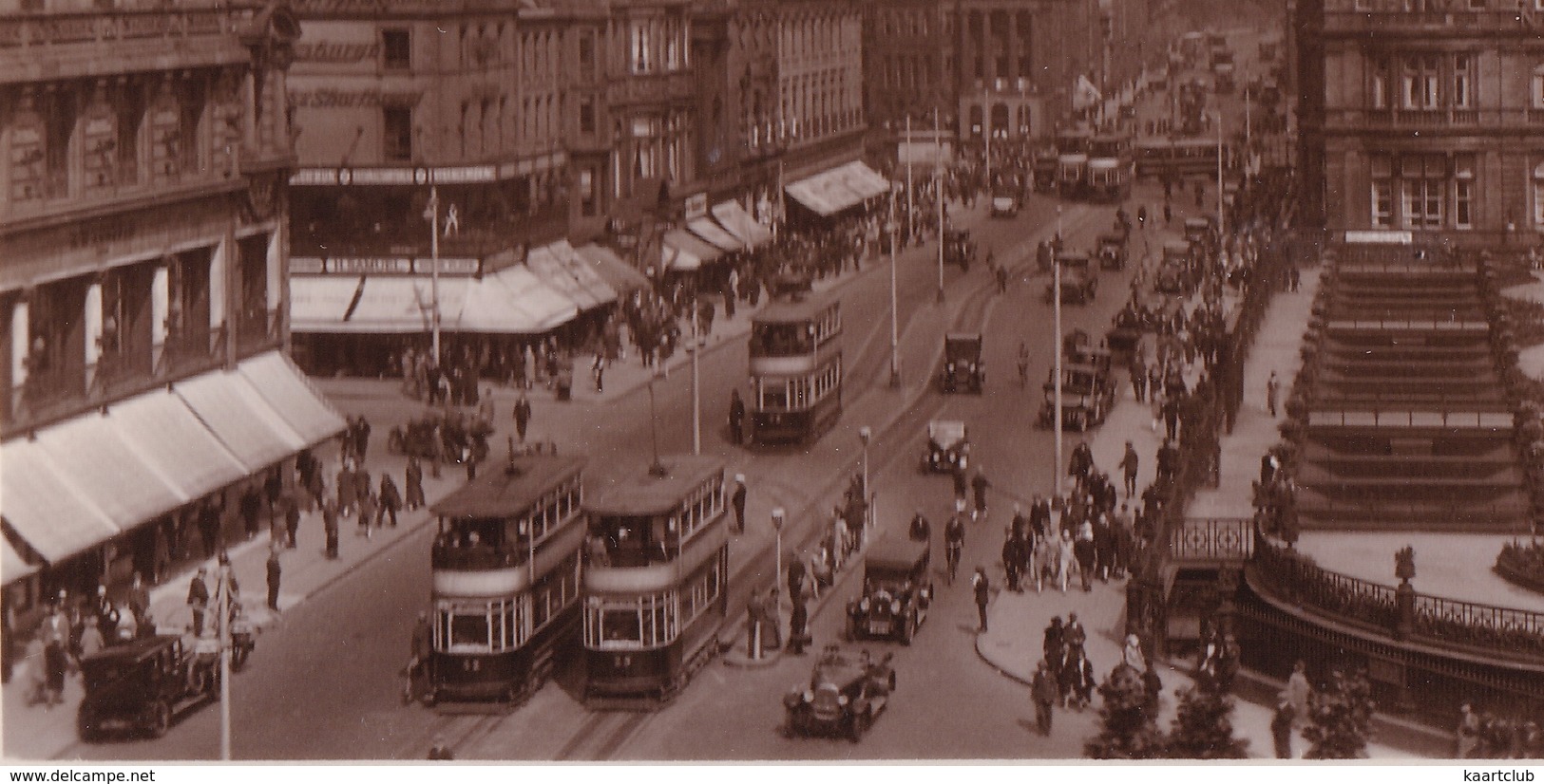 Edinburgh: 3x DOUBLE DECK STREETCAR / TRAM, OLDTIMER TOURER, CARS 1920's - Princes Street, East End - Scotland - Toerisme