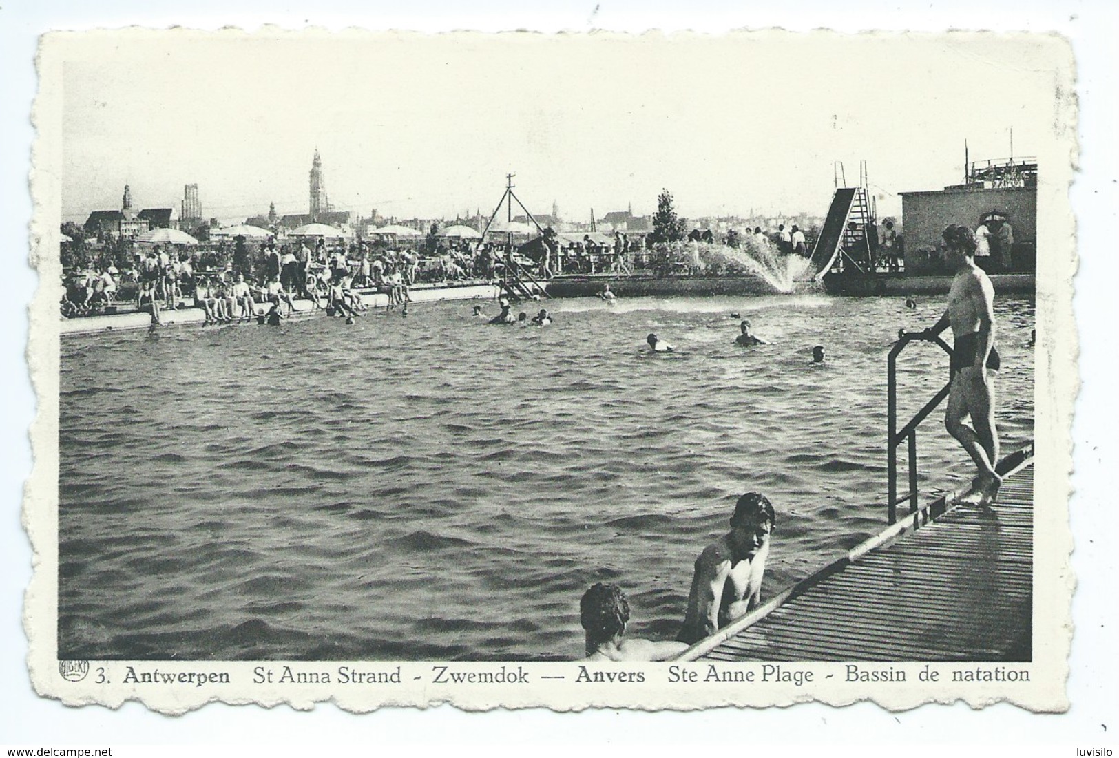 Antwerpen Anvers St Anna Ste Anne Strand Zicht Zwemdok - Antwerpen