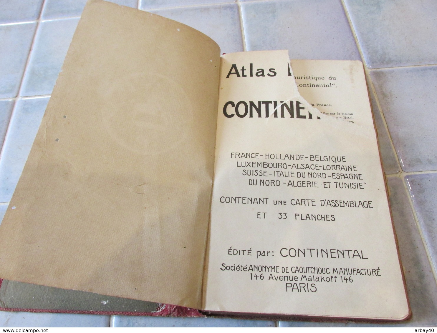 Ancien Atlas Routier Continental Pour Les Touriste En Automobile - Maps/Atlas