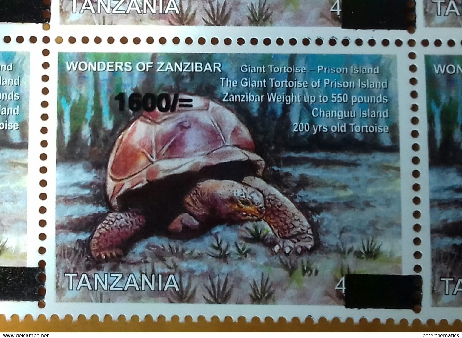 TANZANIA, 2018, MNH, FAUNA,REPTILES, TURTLES, TORTOISES, 1v OVERPRINT - Tartarughe