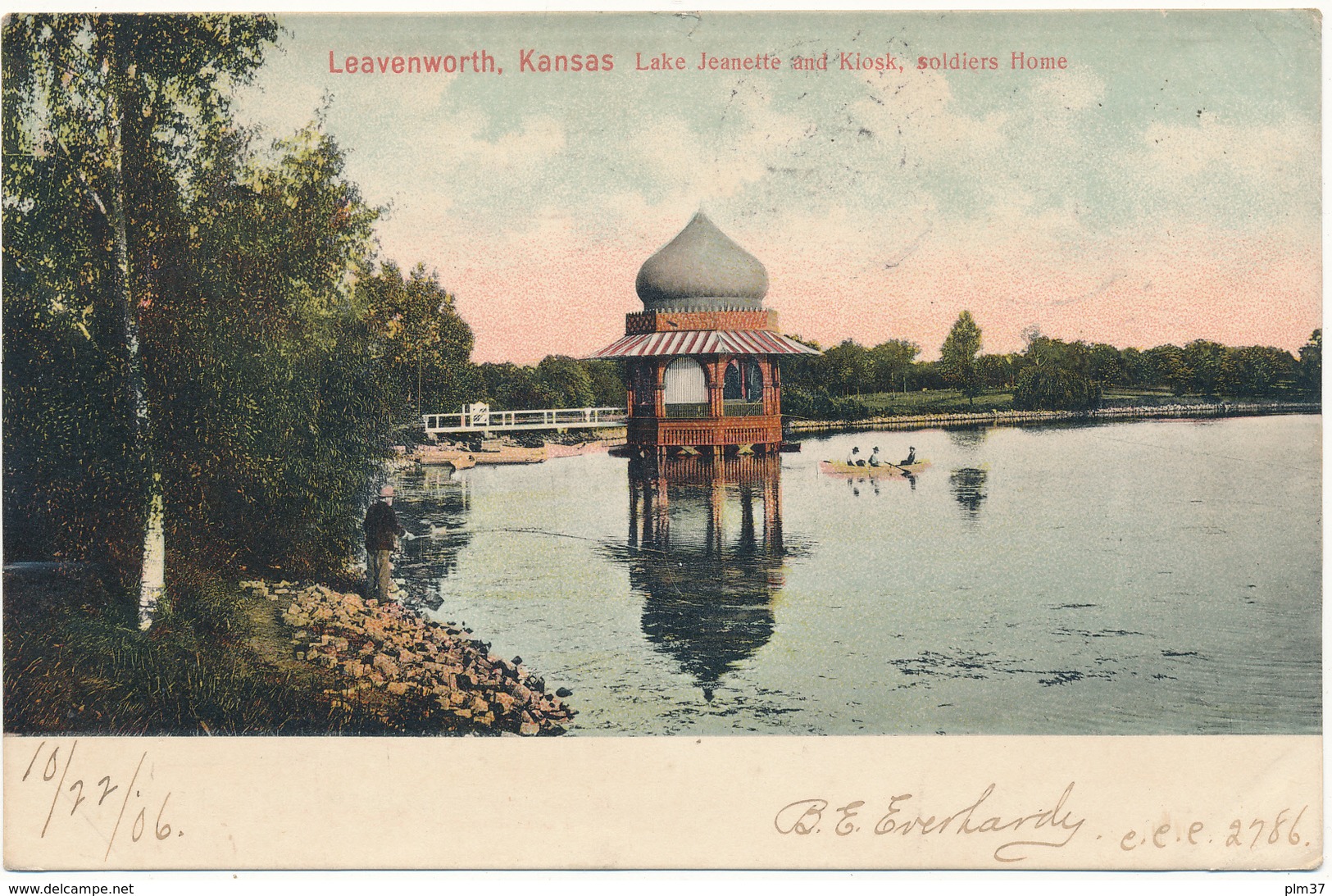 KANSAS - LEAVENWORTH - Lake Jeanette And Kiosk - Autres & Non Classés