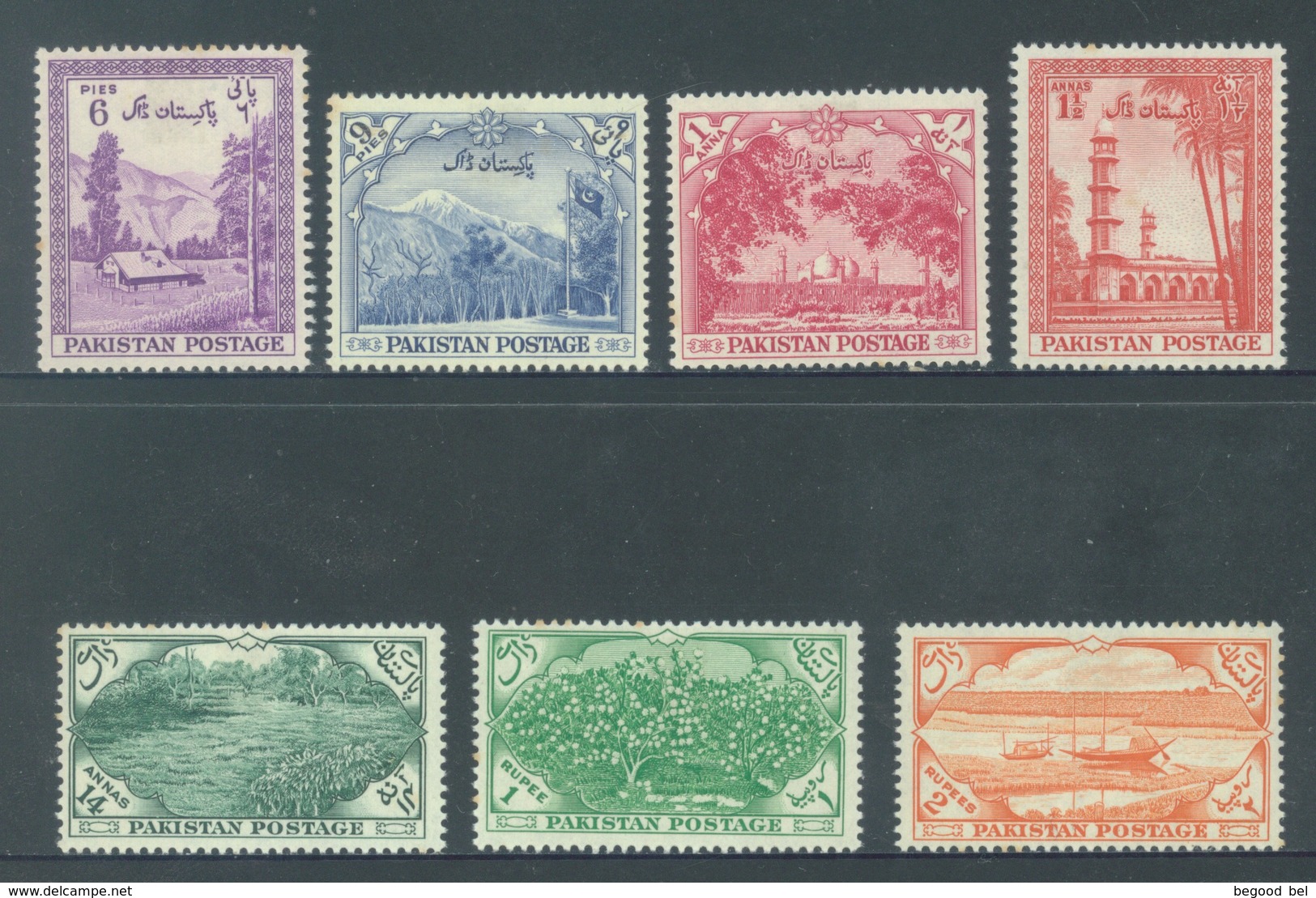 PAKISTAN - MH/*. - 1954 - SMALL BROWN TRACE - LOW PRICE - Yv 65-71 -  Lot 18429 - SEE SCANS - Pakistan