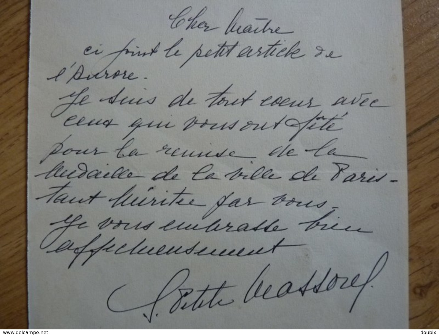 Suzanne MASSON Dite ALBA MAZZONI (1903-1979) Catatrice Mezzo Soprano. Opera Paris. AUTOGRAPHE - Autres & Non Classés