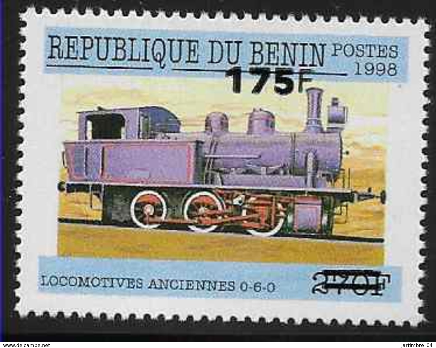2005-2006 BENIN Michel 1385** Train, Surchargé 175/270 - Bénin – Dahomey (1960-...)