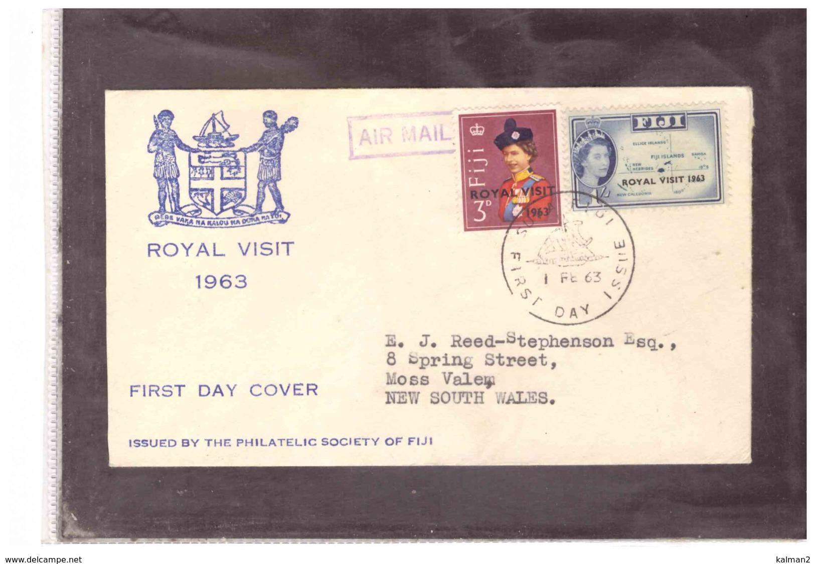 TEM8103   -   FDC Y&T.  Nr. 170/171  -  ROYAL VISIT  1963 - Fiji (...-1970)