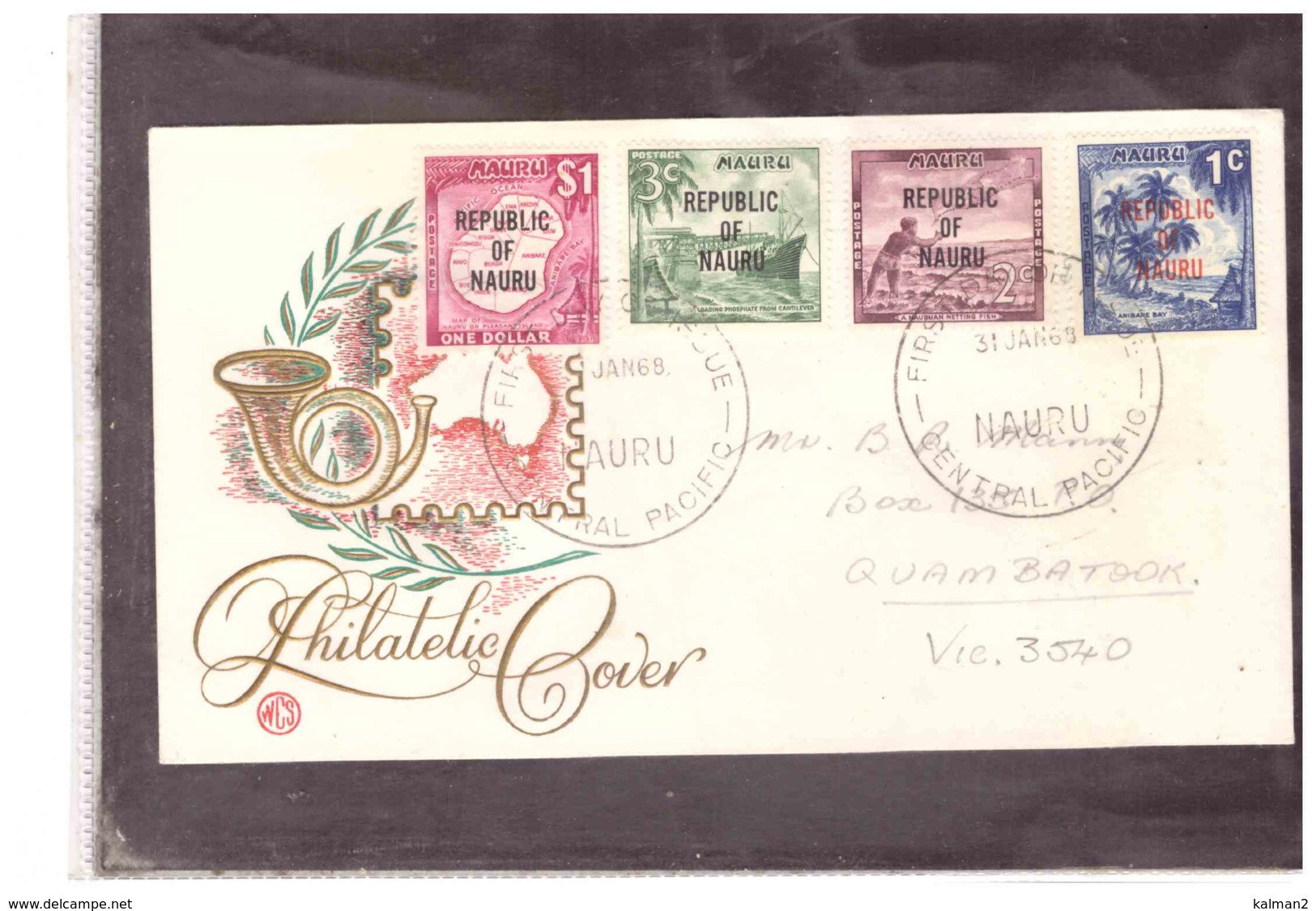 TEM7786   -  NAURU   31.1.1968  /   FDC  Mi. Nr. 69/71+73+75/78+81/82 - Nauru