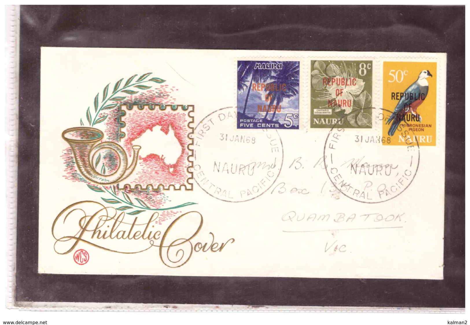 TEM7786   -  NAURU   31.1.1968  /   FDC  Mi. Nr. 69/71+73+75/78+81/82 - Nauru