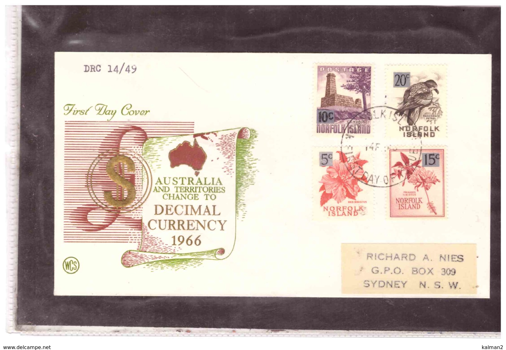 TEM8097   -  NORFOLK ISL.  14.2.1966 /   FDC  Y&T.  62/83 - Isola Norfolk