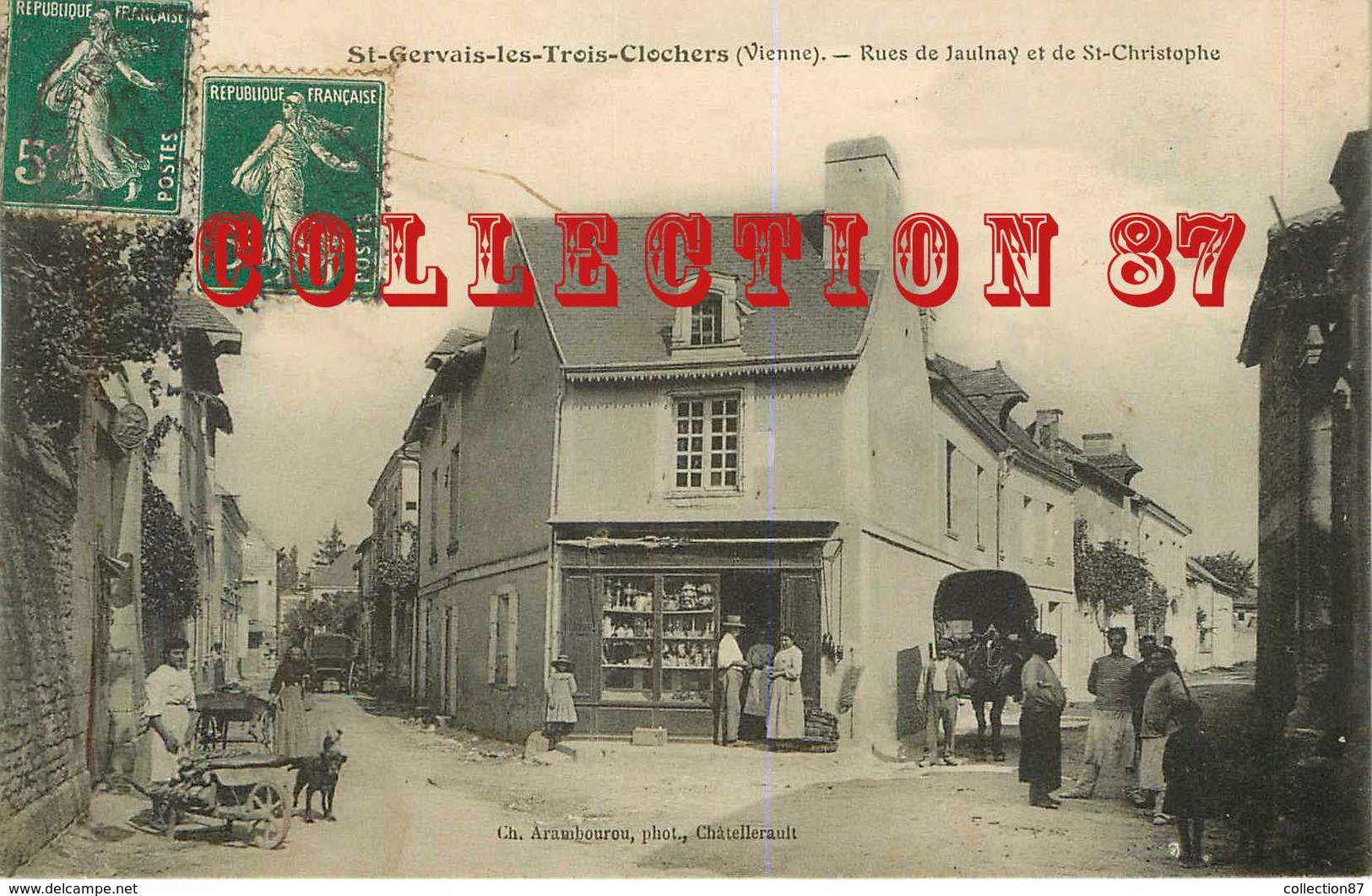 86 ☺♦♦ SAINT GERVAIS Les TROIS CLOCHERS - RUES De JAULNAY Et De SAINT CHRISTOPHE - Saint Gervais Les Trois Clochers