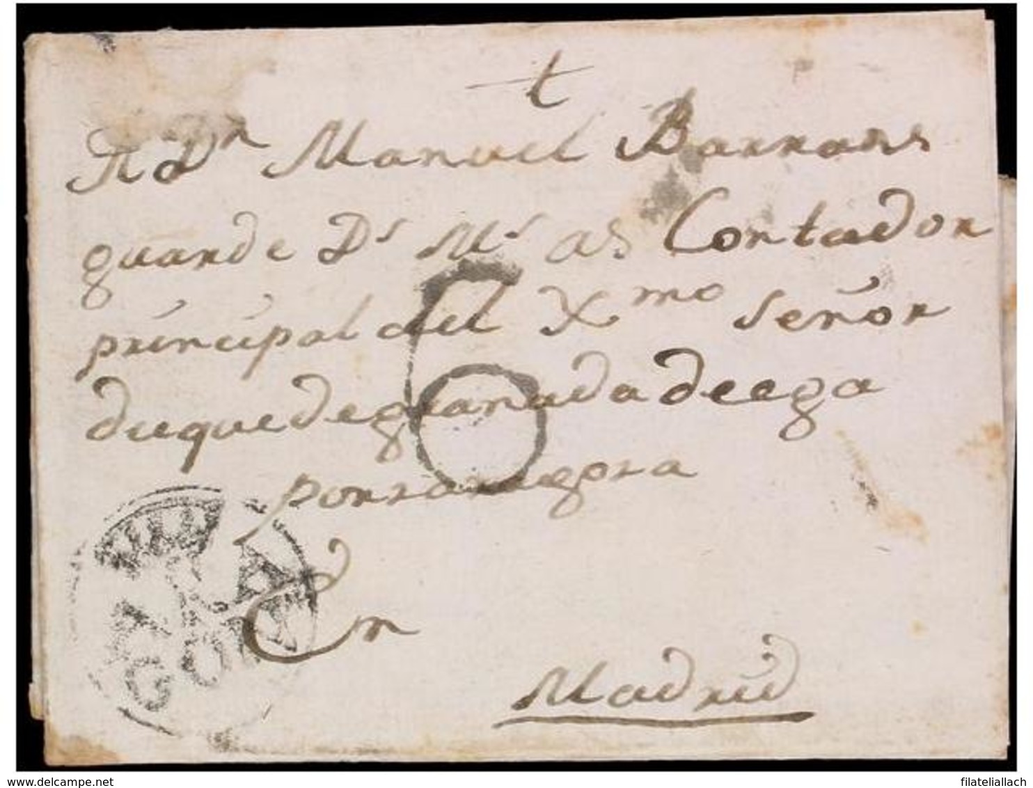 SPAIN: PREPHILATELIC MARKS  DP04 ARAGON - ...-1850 Prephilately